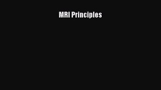 MRI Principles  Free Books