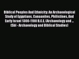 Biblical Peoples And Ethnicity: An Archaeological Study of Egyptians Canaanites Philistines