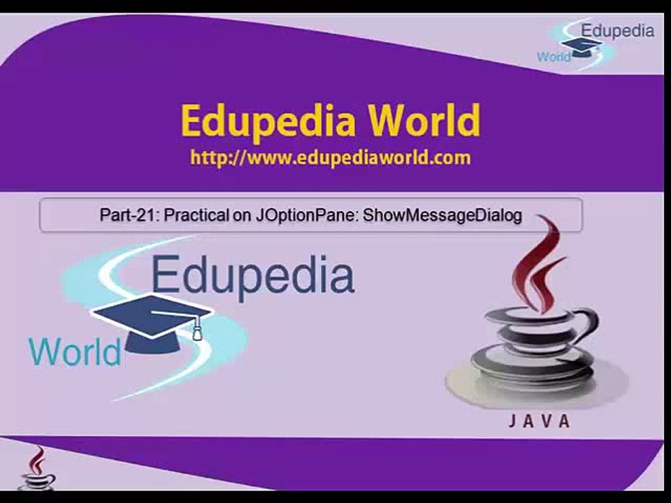 Practical On JOptionPane _ ShowMessageDialog