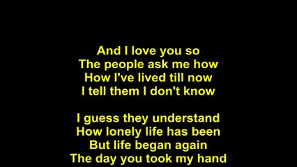 Don McLean – And I Love You So Lyrics