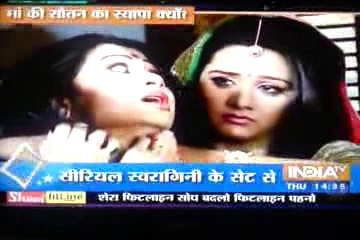 Ragini ke Maa janki ke Bhoot ne rakha Swaraki Maa ke Gale Par Chaaku 28th January 2016 Swaragini