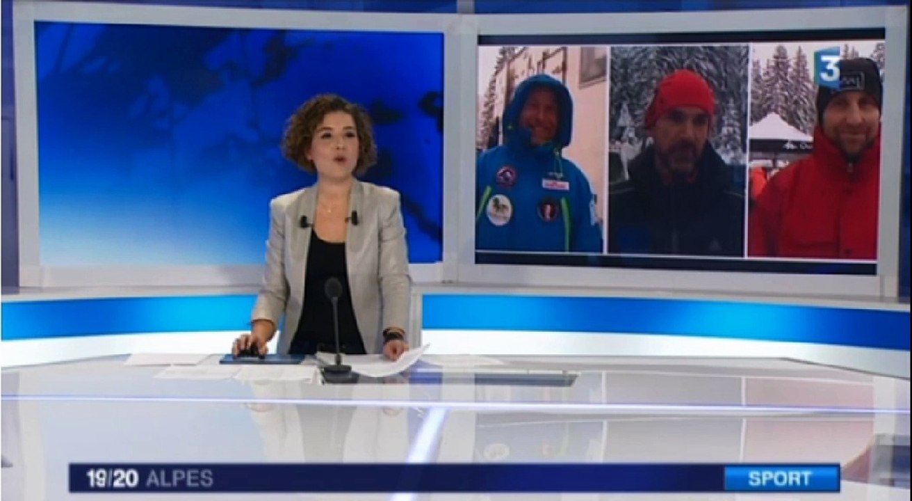 FRANCE 3 ALPES 19H/20H Alpes - ITW Jiri Vondrak,Jean-Philippe Pontier, Rémy Coste - 14/01/2016
