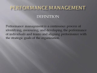 PERFORMANCE MANAGEMENT - definition and advantages - urdu