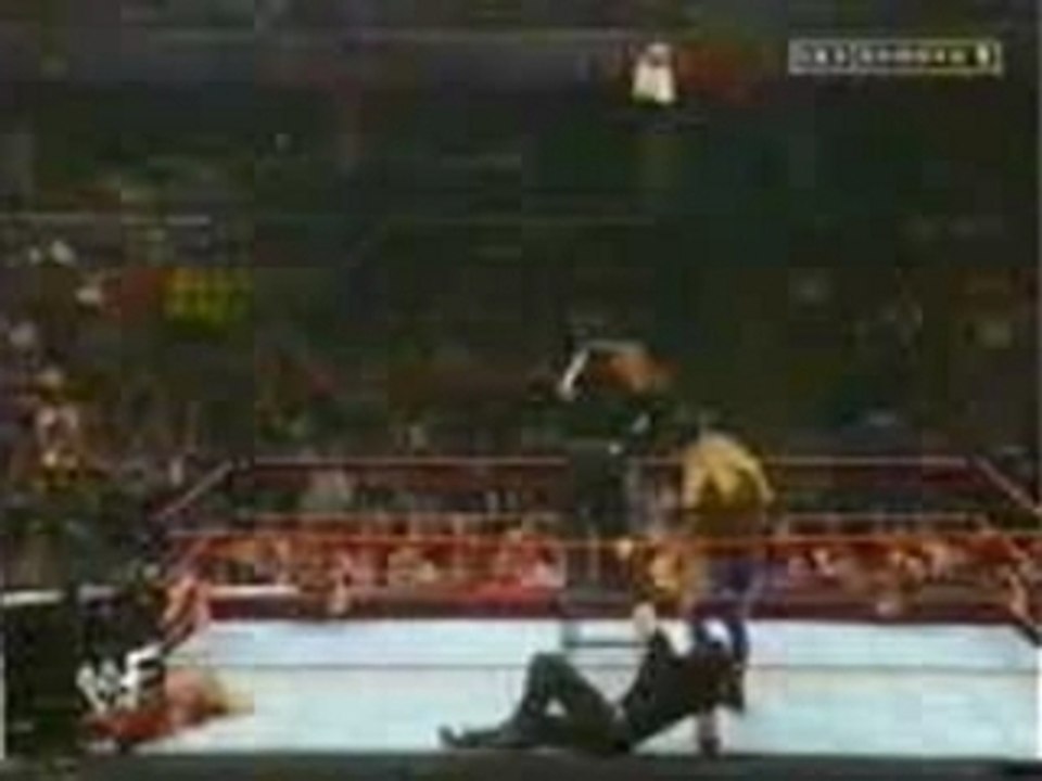 Christian reverse DDT on Jeff Hardy from ladder
