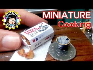 미니어쳐 진짜요리!! 반반치킨!! (맛봄ㅋㅋ) Miniature Real Cooking - Fried Chicken