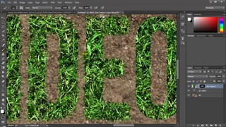 Adobe Photoshop - Yazıya Çim Efekti nasıl eklenir?