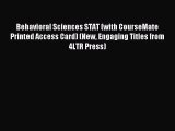 (PDF Download) Behavioral Sciences STAT (with CourseMate Printed Access Card) (New Engaging