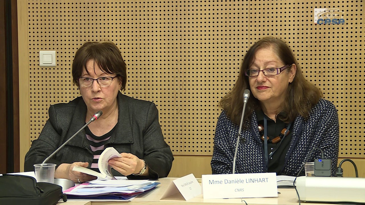 Audition de Danièle LINHART, Directrice de recherche émérite au CNRS  - cese