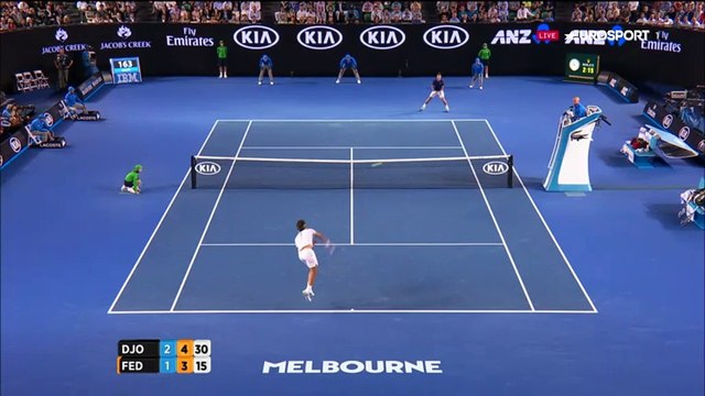 Temps fort Djokovic - Federer Point spectaculaire