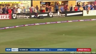 Shahi Afridi vs Derbyshire Natwest T20 Blast 2015 HD