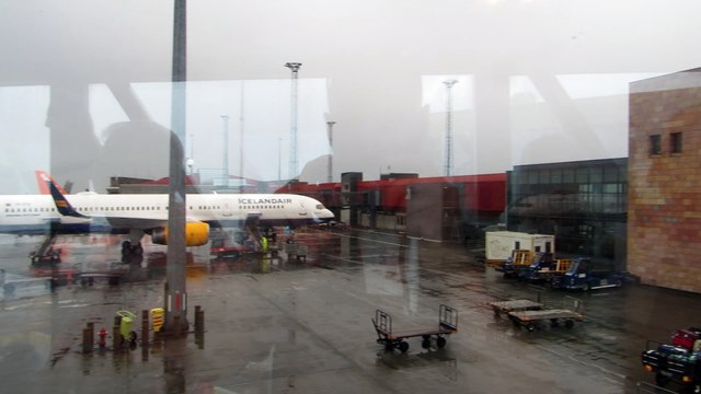 Iceland Air Airplanes at Keflavik Airport