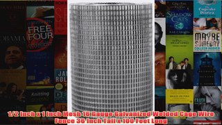 BEST  12 Inch x 1 Inch Mesh 16 Gauge Galvanized Welded Cage Wire Fence 36 Inch Tall x 100 Feet REVIEW