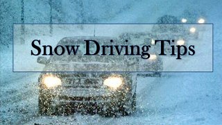 Snow Driving Tips