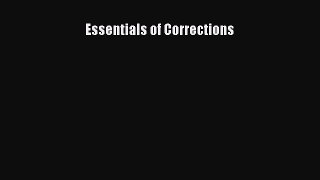 Essentials of Corrections  Free Books
