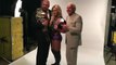 On the set with Triple H, Ric Flair and Charlotte
