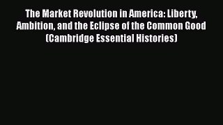 The Market Revolution in America: Liberty Ambition and the Eclipse of the Common Good (Cambridge