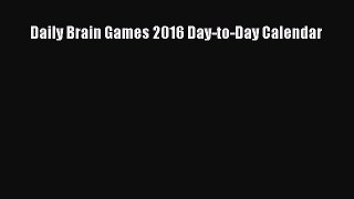 Daily Brain Games 2016 Day-to-Day Calendar  PDF Download