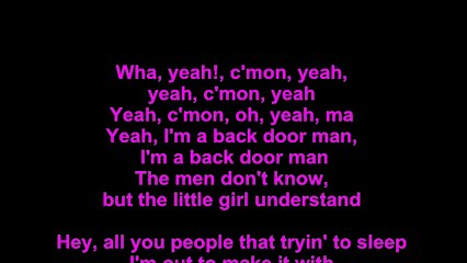Doors – Back Door Man Lyrics