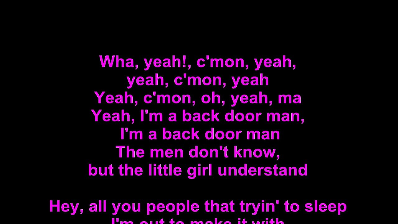 Doors – Back Door Man Lyrics