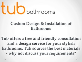Custom Design & Installation of Bathrooms