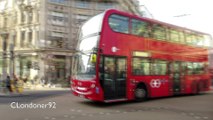 Buses at Oxford Circus London January 2016