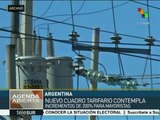 Argentina: gobierno emite las nuevas tarifas de electricidad y gas