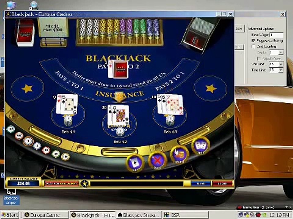 How To Win At Blackjack Blackjack Sniper Playing With 3 Hand At Europa Casino