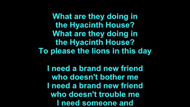 Doors Hyacinth House Lyrics Video Dailymotion