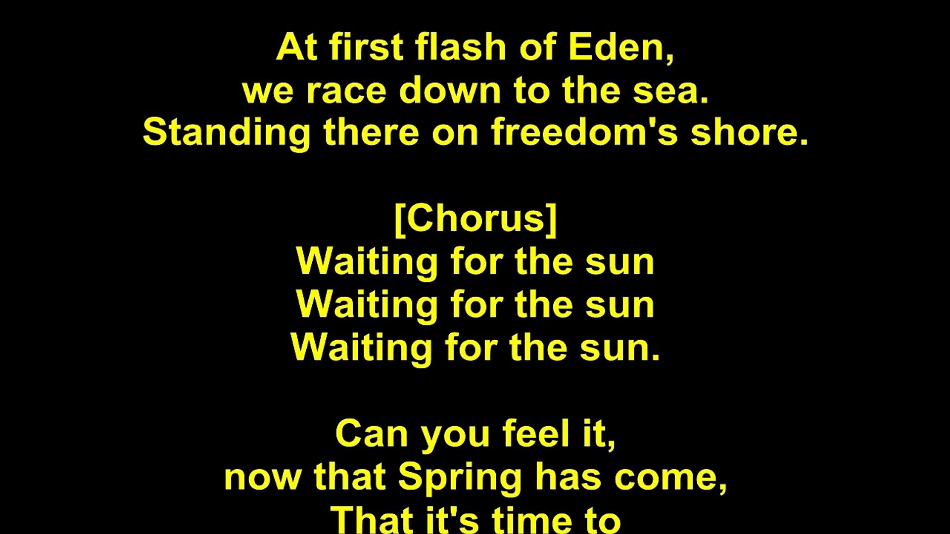 Doors Waiting For The Sun Lyrics Video Dailymotion