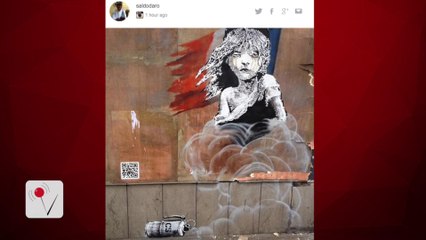 Bansky draws a crowd in London with latest work of art