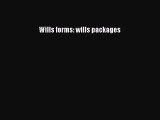 Wills forms: wills packages  Free PDF