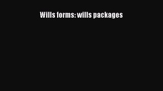 Wills forms: wills packages  Free PDF