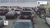 Protesters get chained together during rush hour traffic in San Francisco