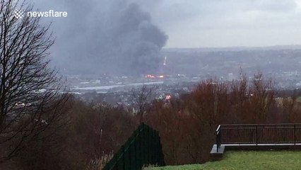 Mill fire in Bradford