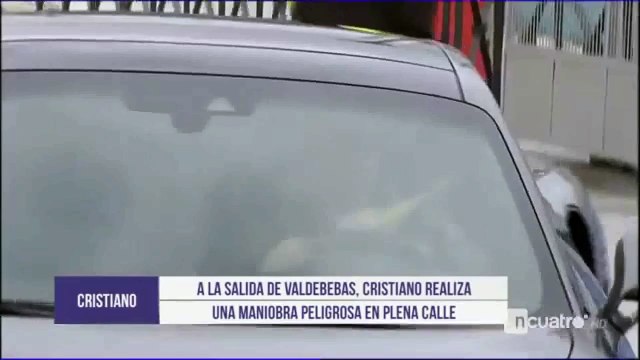 The dangerous maneuver of Cristiano Ronaldo with his car at the exit of Valdebebas