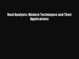 (PDF Download) Real Analysis: Modern Techniques and Their Applications Download