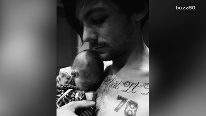 Louis Tomlinson posts first baby picture, fans literally can't even deal