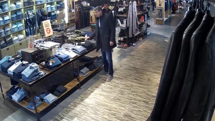 Shoplifting in clothes store