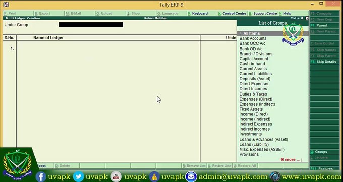 Lecture 9 how to creat expecses account in group in tally in hindi urdu