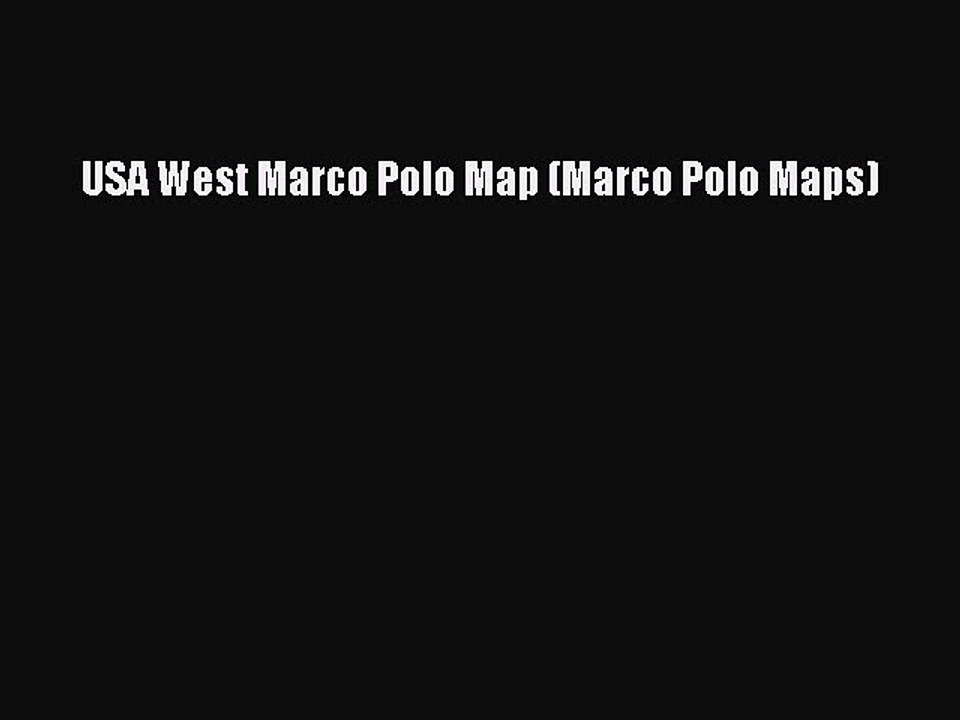 USA West Marco Polo Map (Marco Polo Maps)  PDF Download