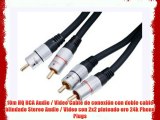 10m HQ RCA Audio / Video Cable de conexi?n con doble cable blindado Stereo Audio / Video con