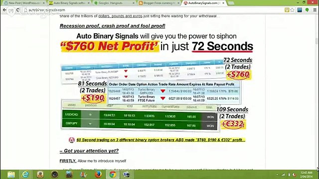 Auto Binary Signals software review by Roger Pierce - Automated Forex Trading revealed