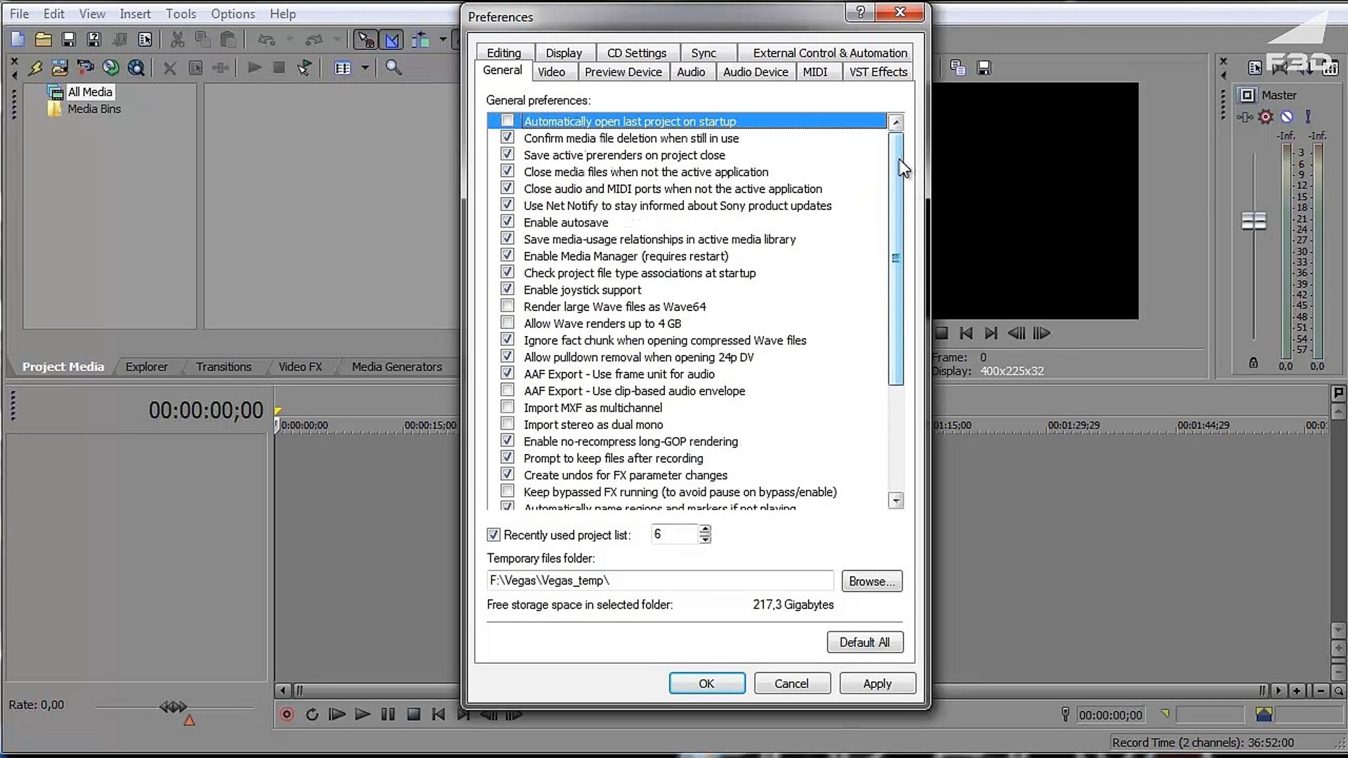 ⁣01. Настройки - Sony Vegas 11.0 для начинающих