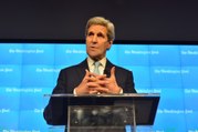 Secretary of State John Kerry speaks at The Washington Post grand opening