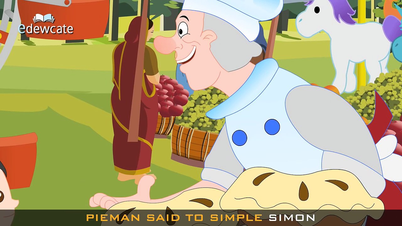 Edewcate english rhymes Simple Simon met a pieman