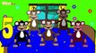 Fünf kleine Affen Pet majhnih opic Zweisprachiges Kinderlied Yleekids