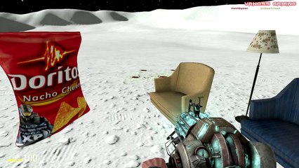 Gmod Sandbox Funny Moments MOON Edition Doritos Bag Fight, The Matrix, Space Ship (Garrys