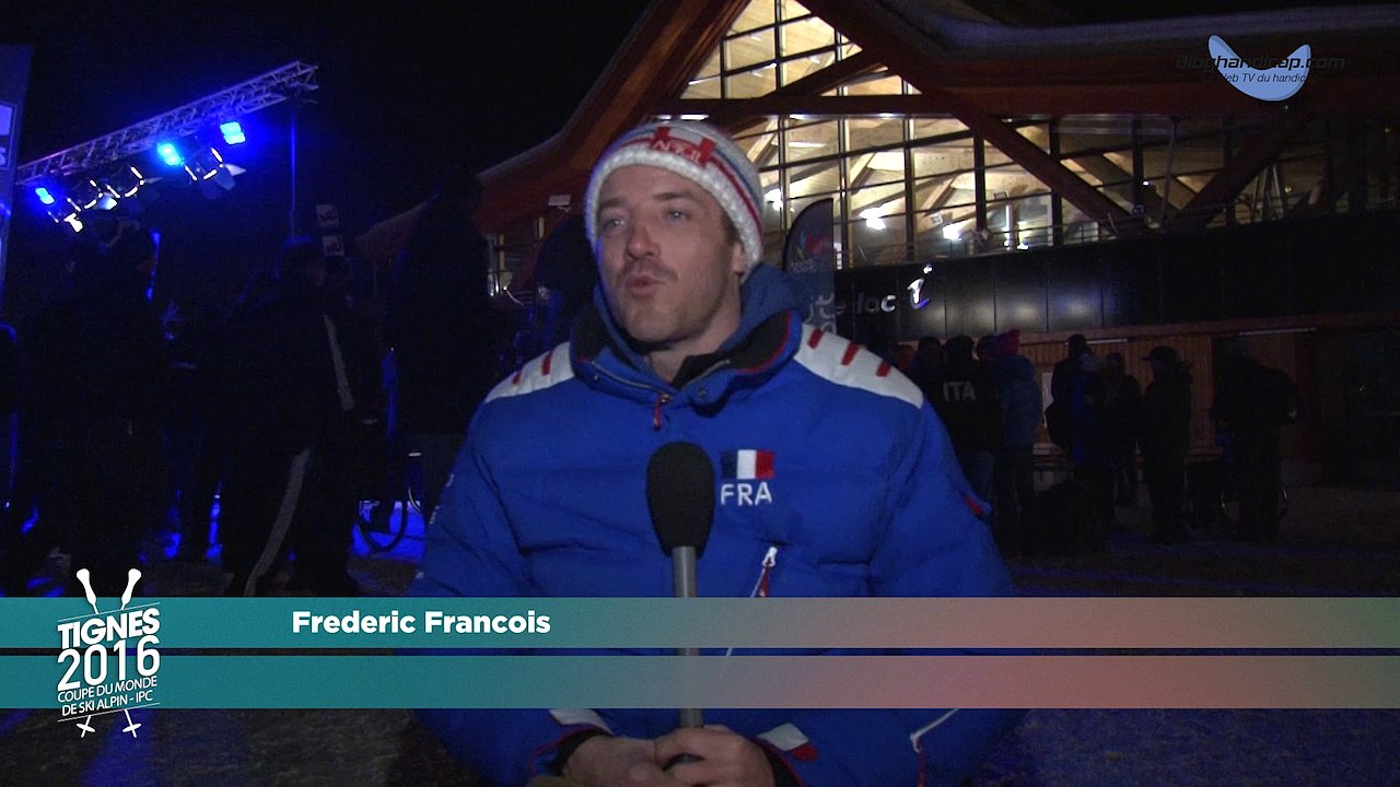 Tignes 2016 - Zone Mixte de Frédéric François Médaille d'argent en descente - coupe du Monde IPC