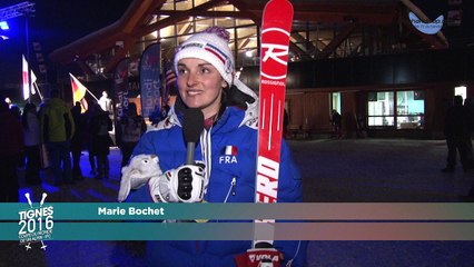 Tignes 2016 - Zone Mixte de Marie Bochet Médaille d'or en descente
