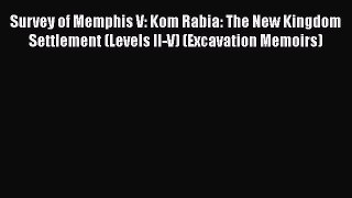 Survey of Memphis V: Kom Rabia: The New Kingdom Settlement (Levels II-V) (Excavation Memoirs)